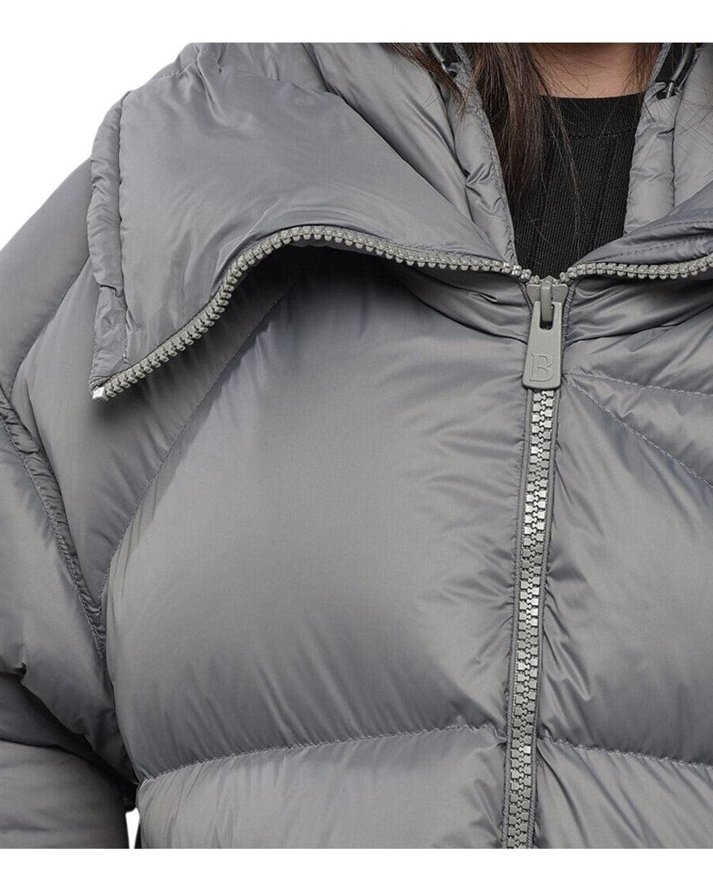 Bacon Gray Quilted Hood Jacket