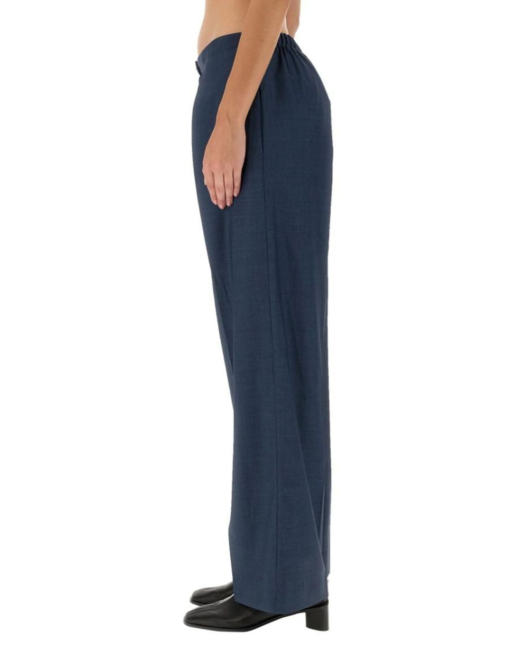 Acne Blue Tailored Pleated Pants