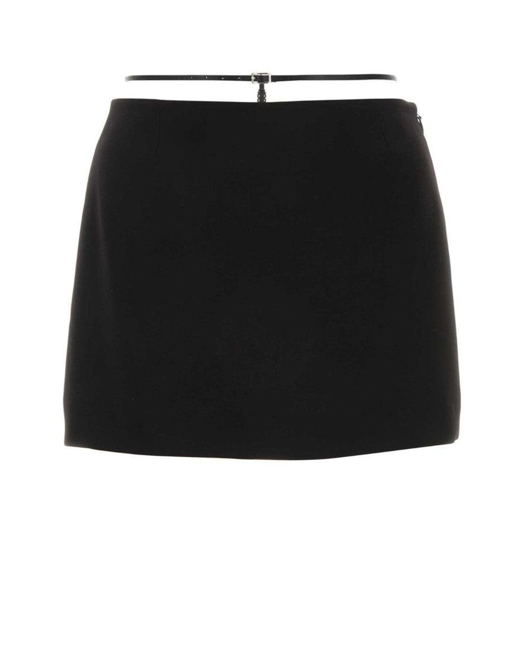 DSquared² Black Dsquared Polyester Mini Skirt