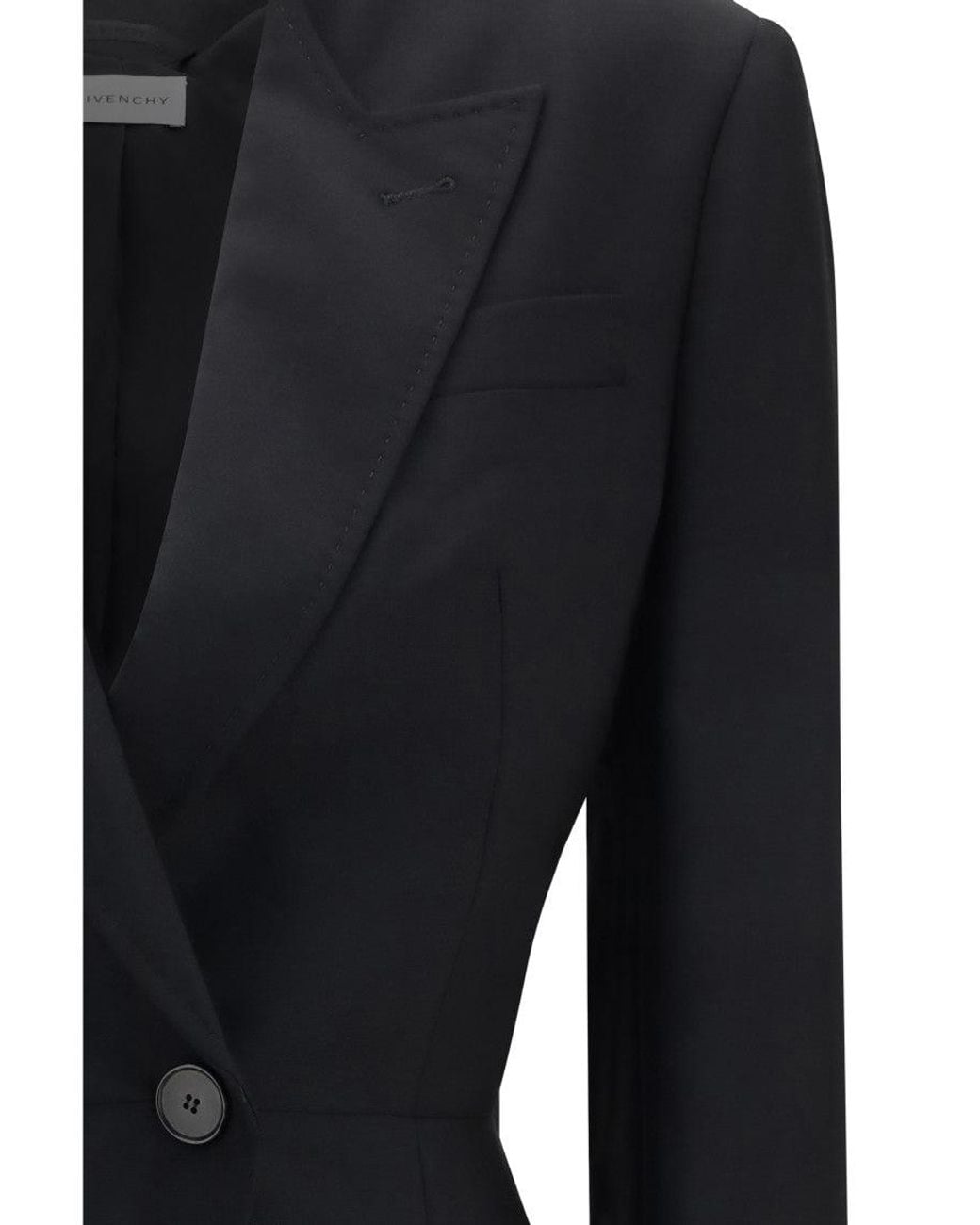 Givenchy Black Peaked Lapel Blazer