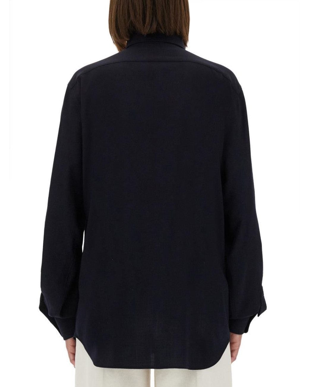 Moschino Blue Regular Solid Shirt