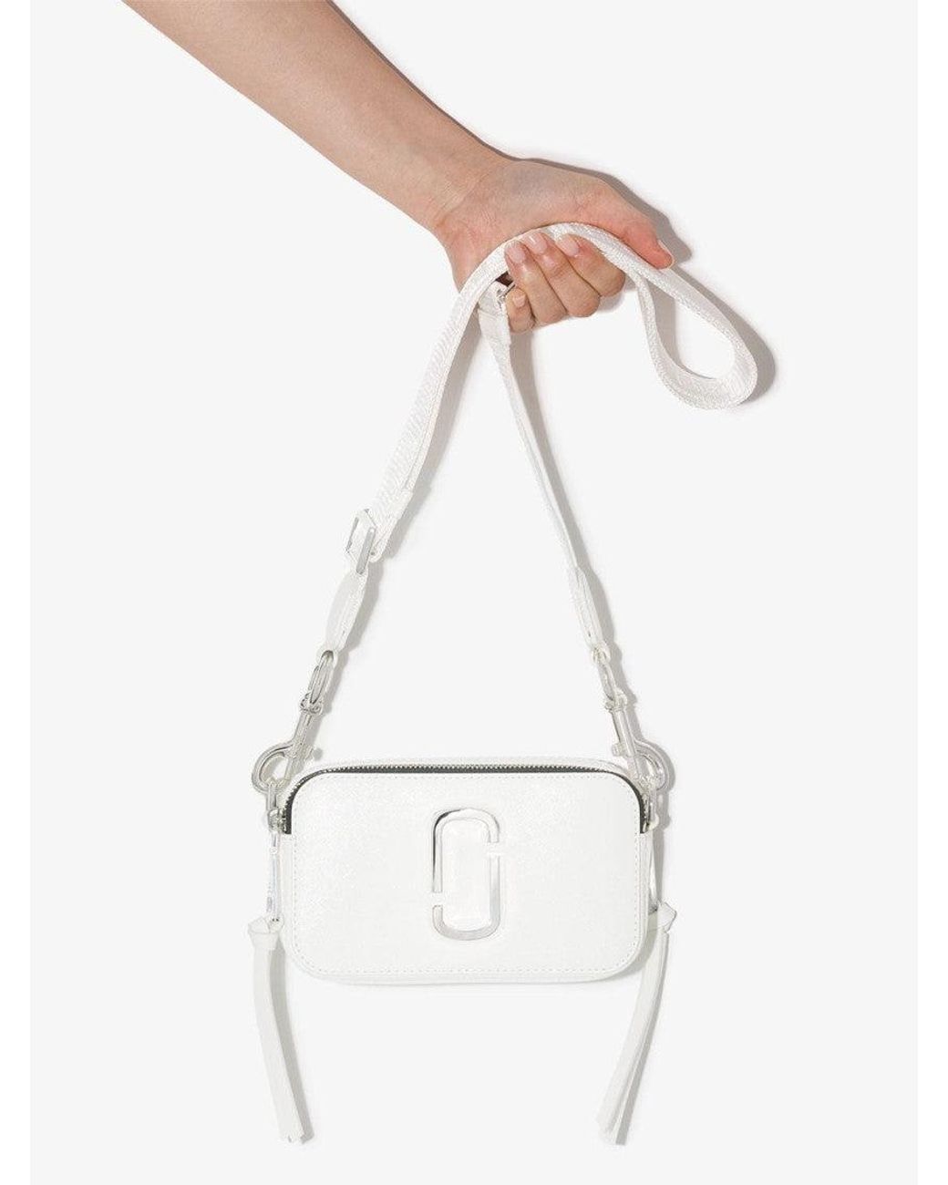 Marc Jacobs White The Snapshot Dtm Camera Bag