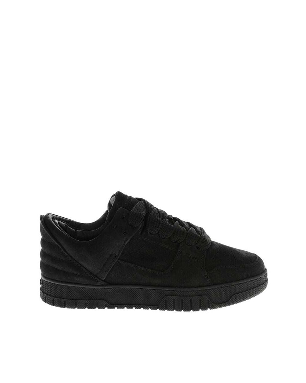 1989 STUDIO Black Low Lace-Up Sneakers for men