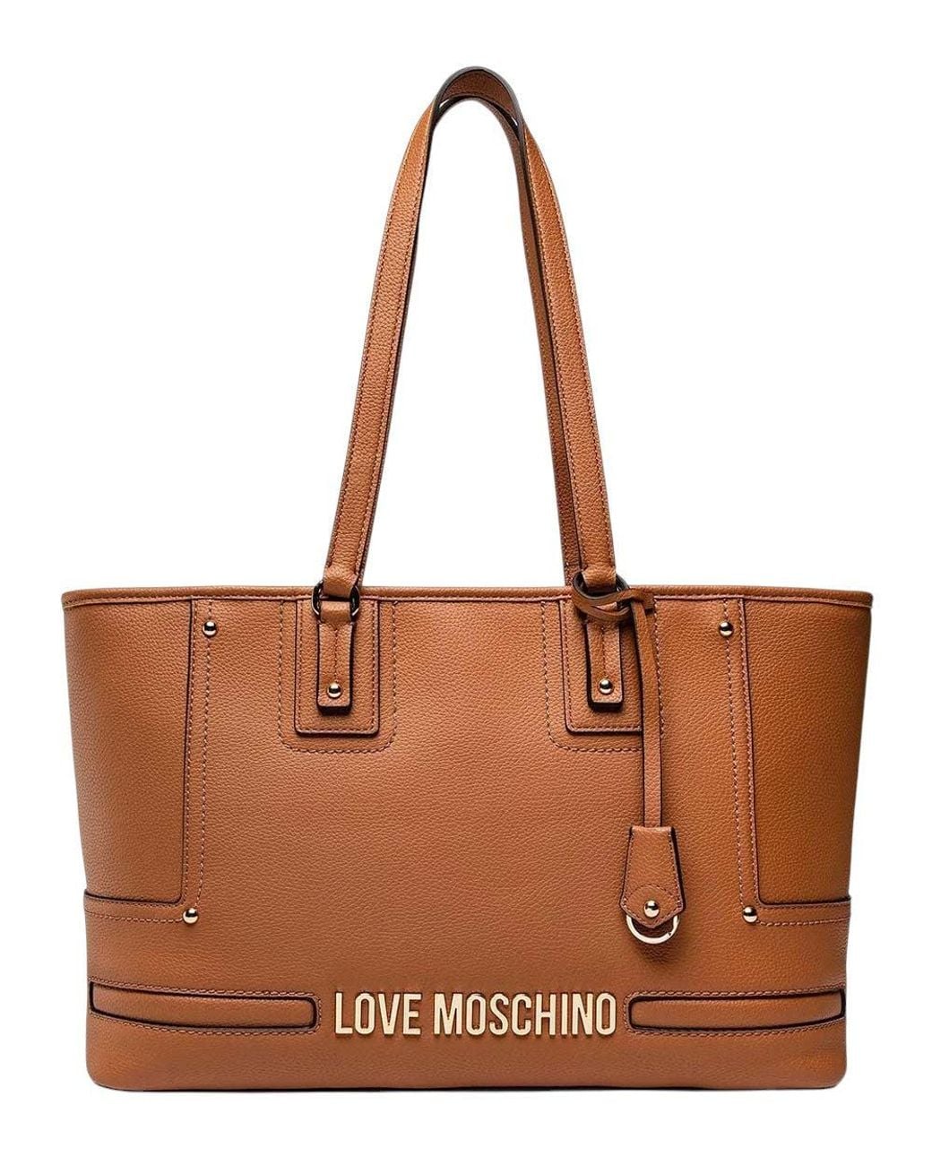 Love Moschino Brown Logo Large Tote