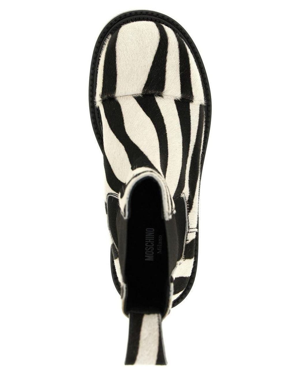 Moschino Blackwhite Ankle Boots