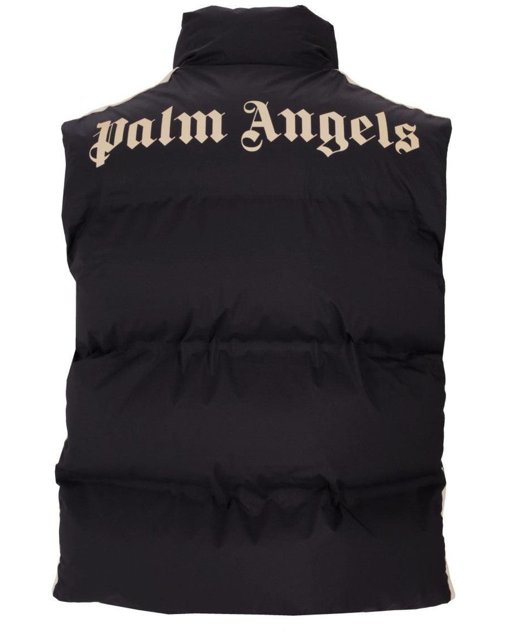 Palm Angels Black Mock Collar Jacket for men