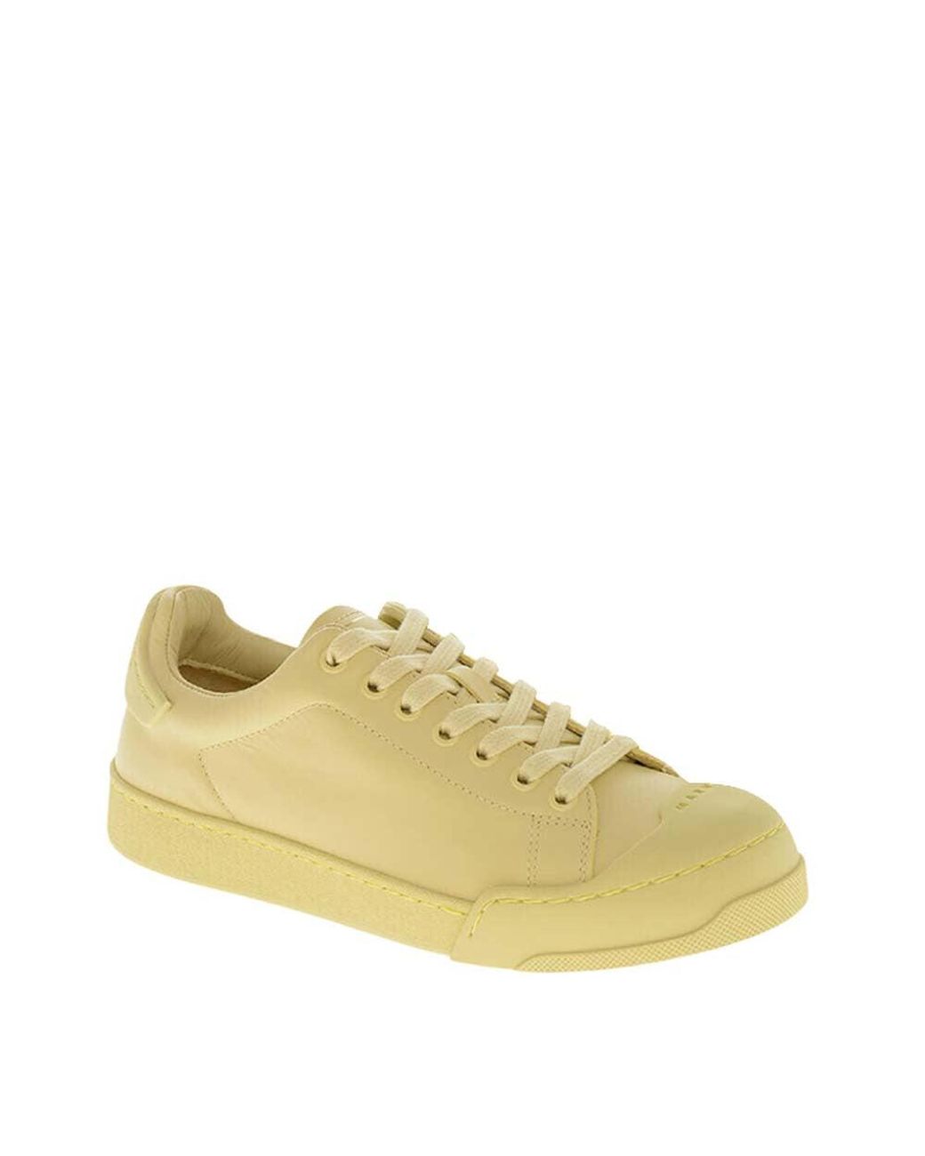 Marni Yellow Low Leather Sneakers