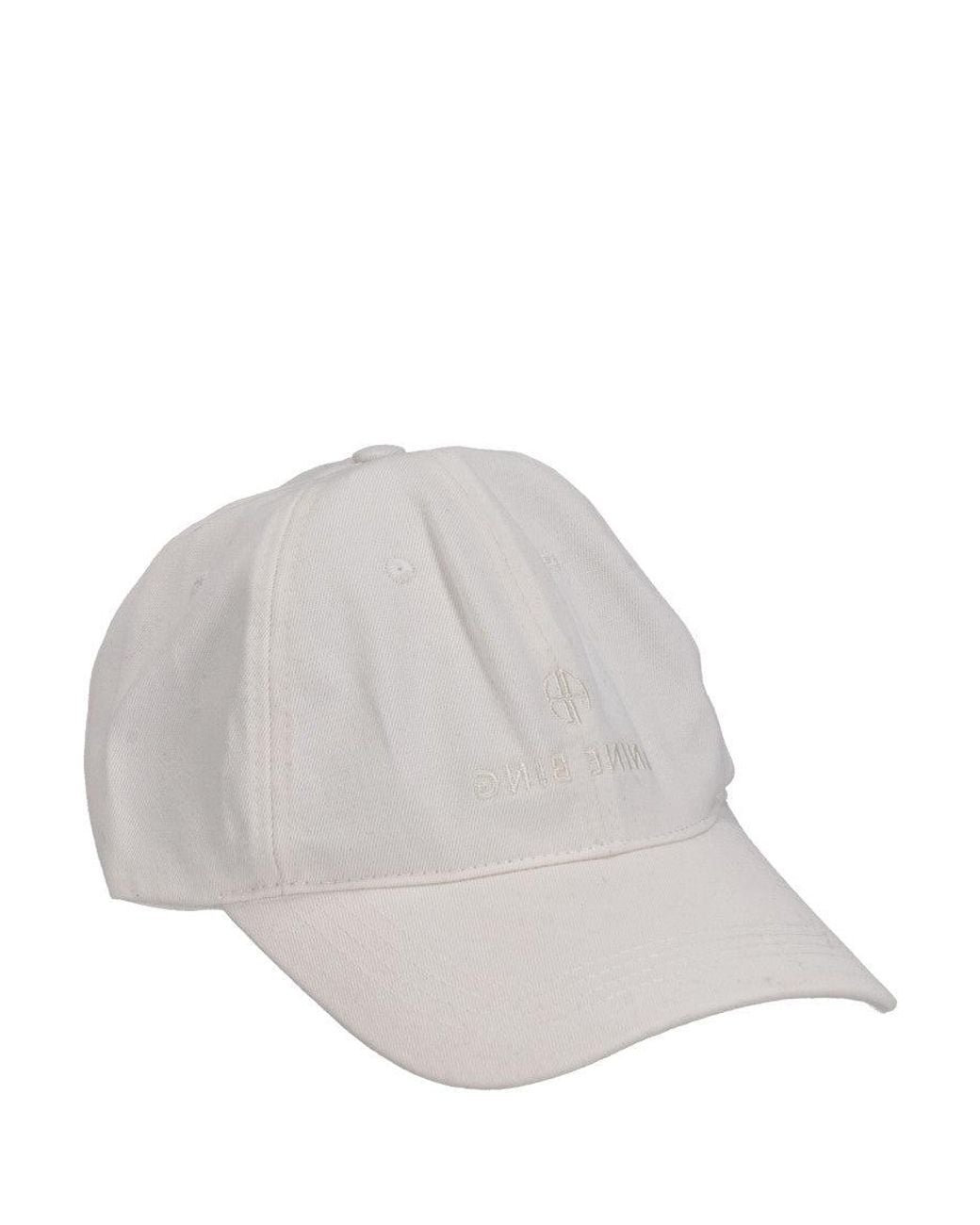 Anine Bing White Logo Baseball Cap
