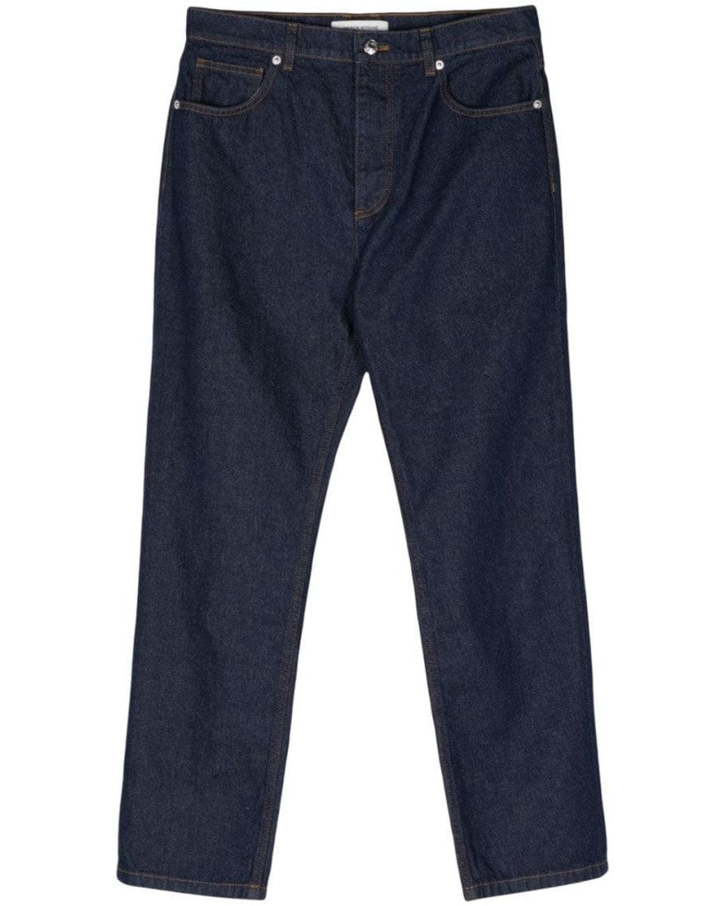 Maison Kitsuné Blue Straight Denim Jeans for men