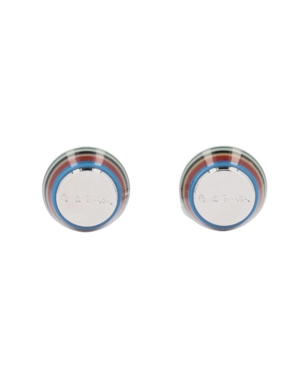 Paul Smith Blue Striped Cufflinks for men