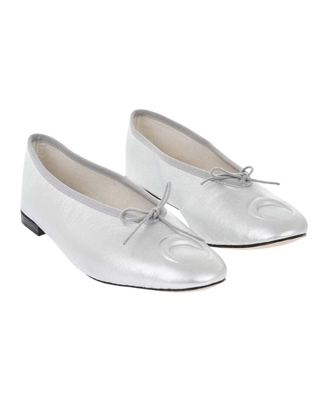 Repetto White Leather Ballet Flats
