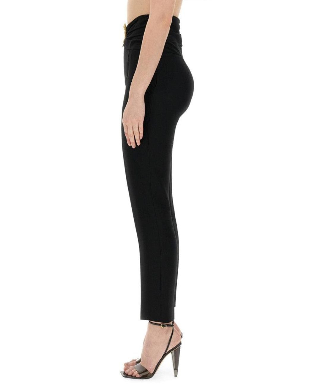 Moschino Black Slim Flat Front Pant