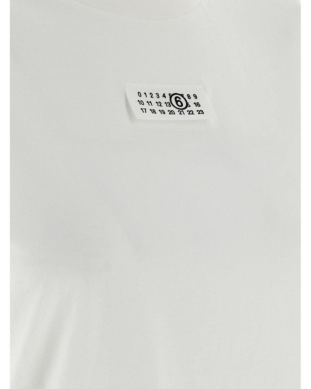 MM6 by Maison Margiela White Cotton T-Shirt