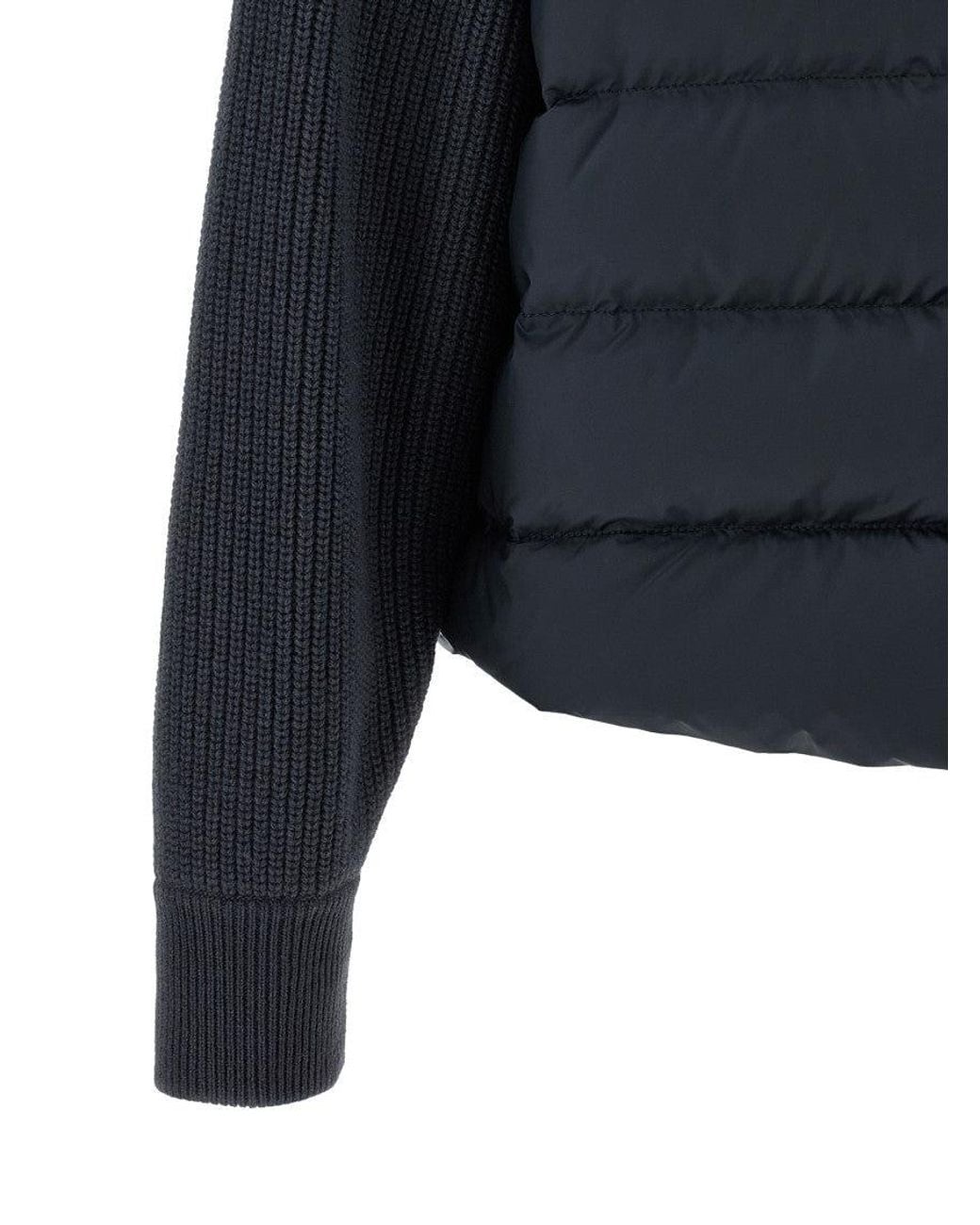 Brunello Cucinelli Blue Quilted Shirt Collar Jacket