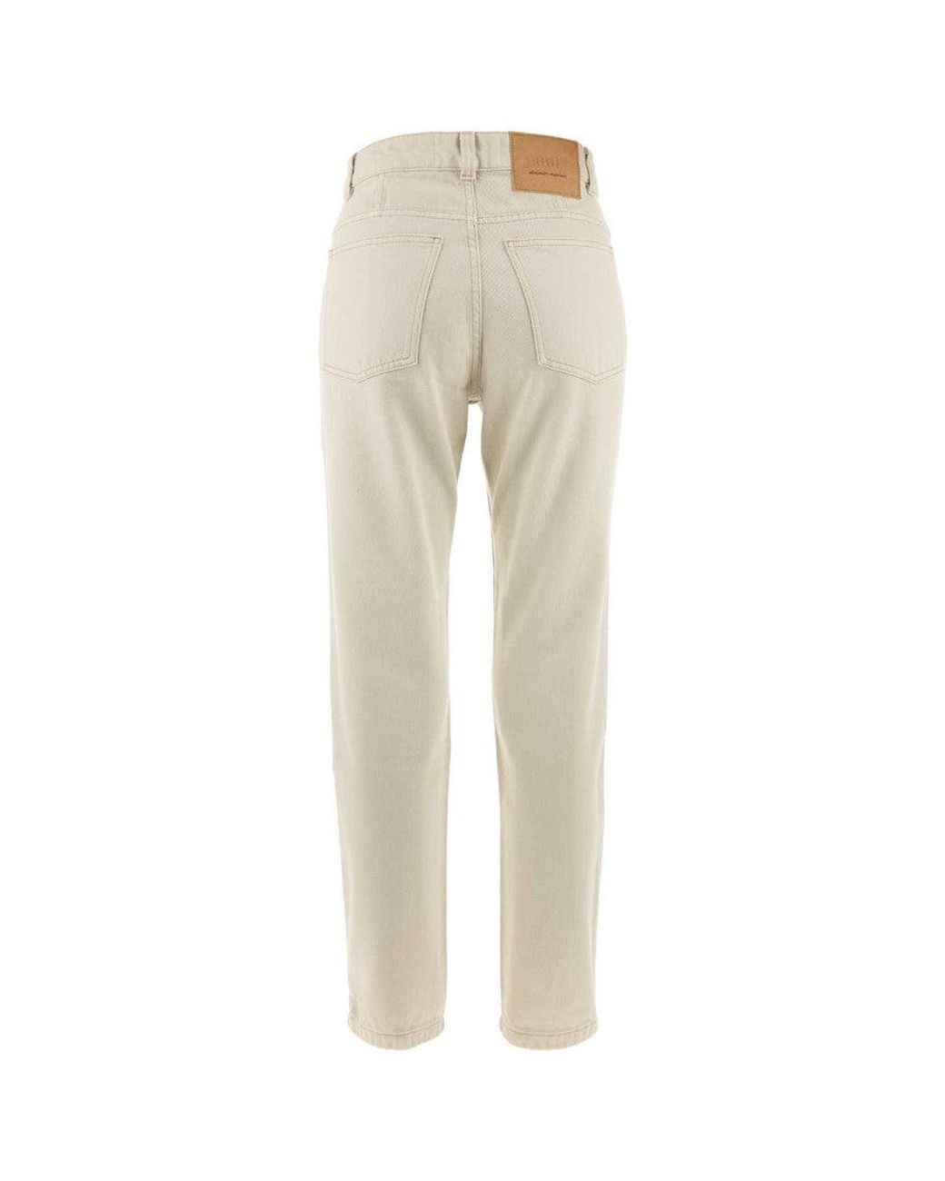 AMI Natural Ami Ivory Denim Jeans