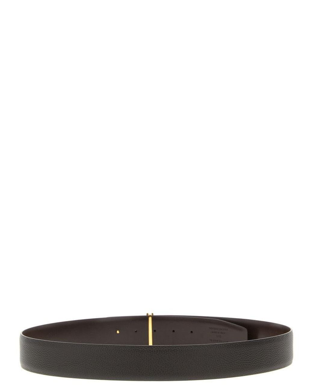 Tom Ford White 'T' Reversible Belt for men