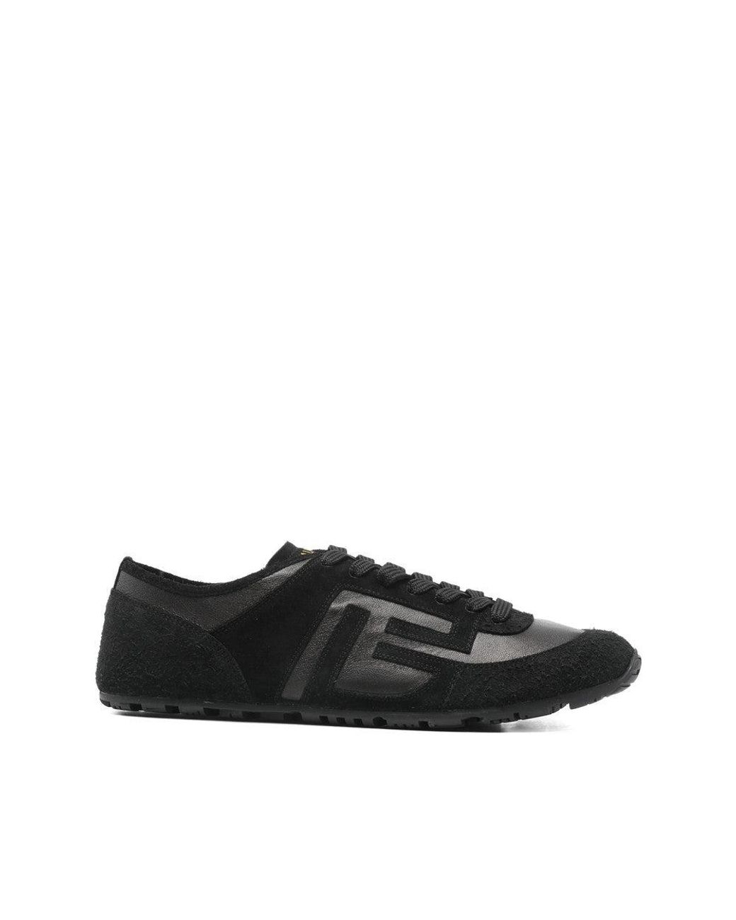 Balmain Black Logo Racer Sneakers for men