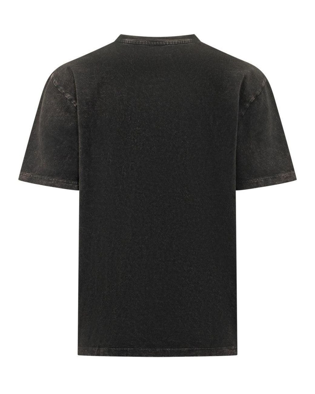 AMISH Black Graphic Crew Neck T-Shirt for men
