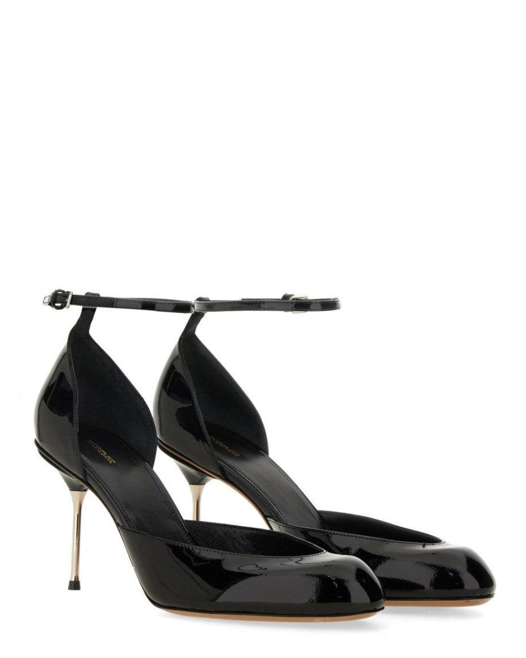Sportmax Black Elegant Leather Mary Jane Pumps For