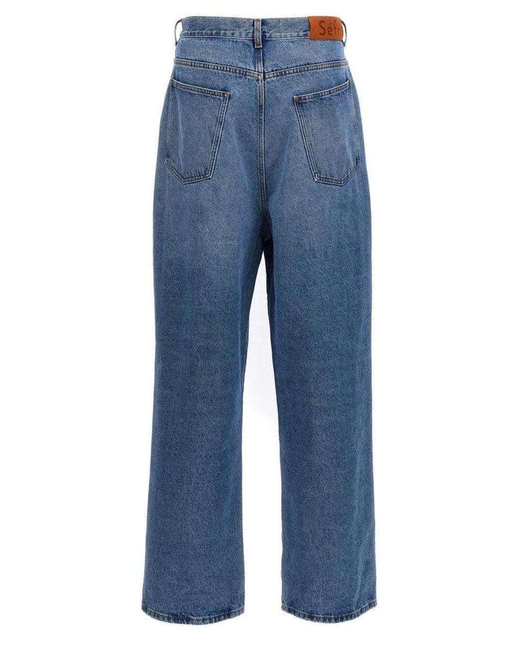 Séfr Blue Disco Cut Jeans for men