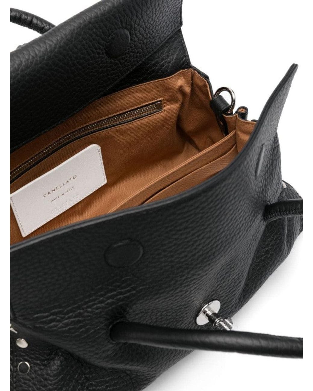 Zanellato Black Dotta Centauro Small Satchel Bag