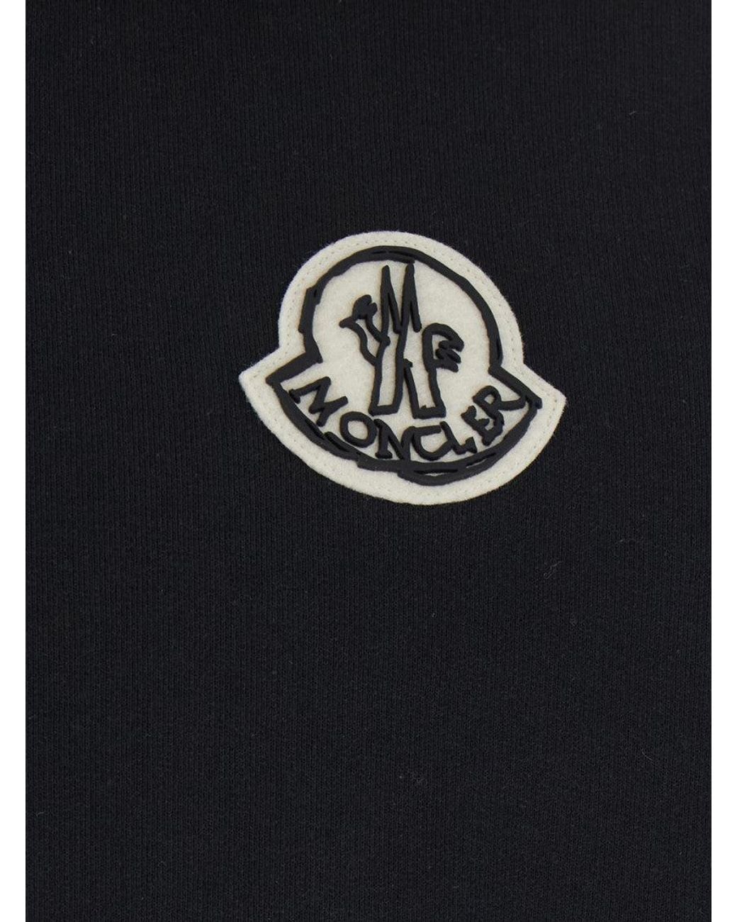 Moncler Blue Regular Logo Hoodie for men