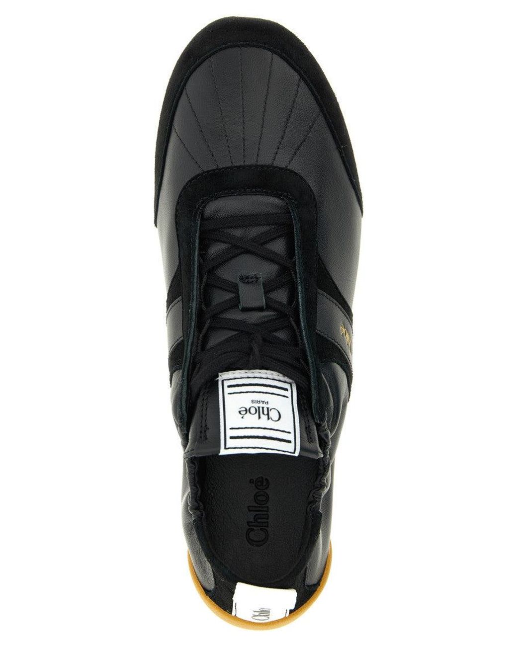 Chloé Black Lace Up Sneakers