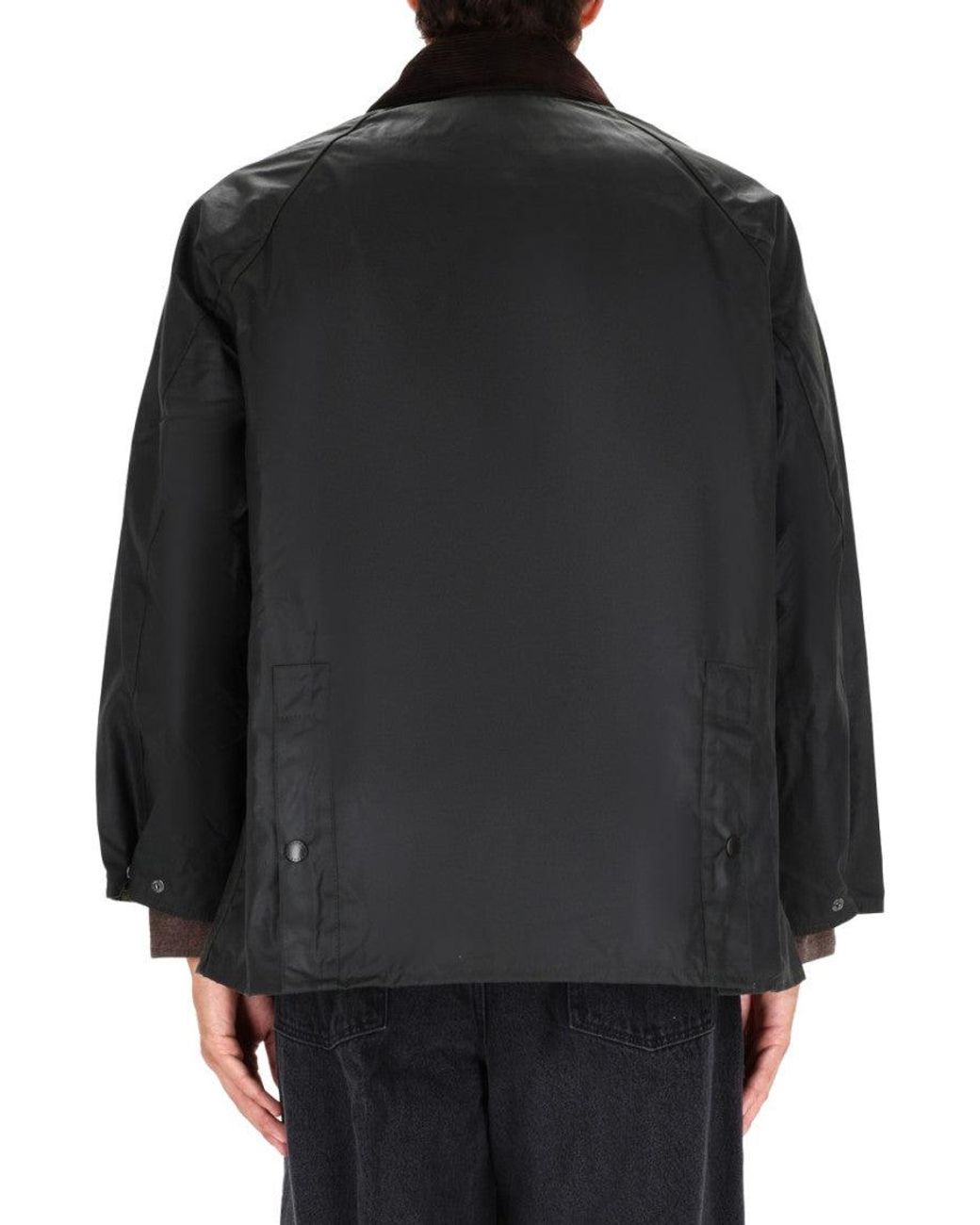 Barbour Black Solid Shirt Collar Jacket for men
