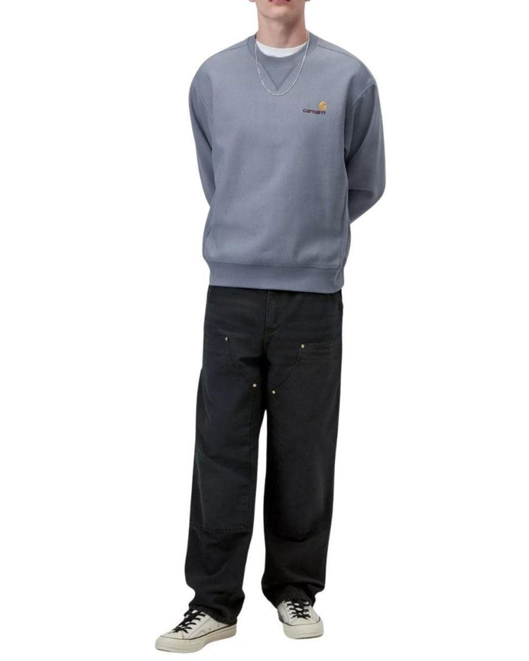 Carhartt Gray Crew Neck Sweatshirt for men