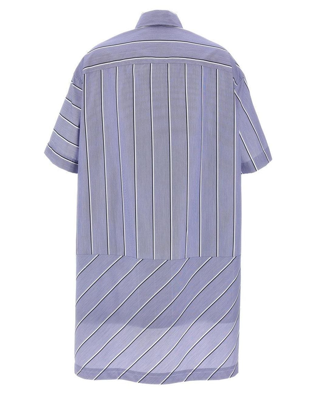 J.W. Anderson Blue High-Low Hem Shirt Dress
