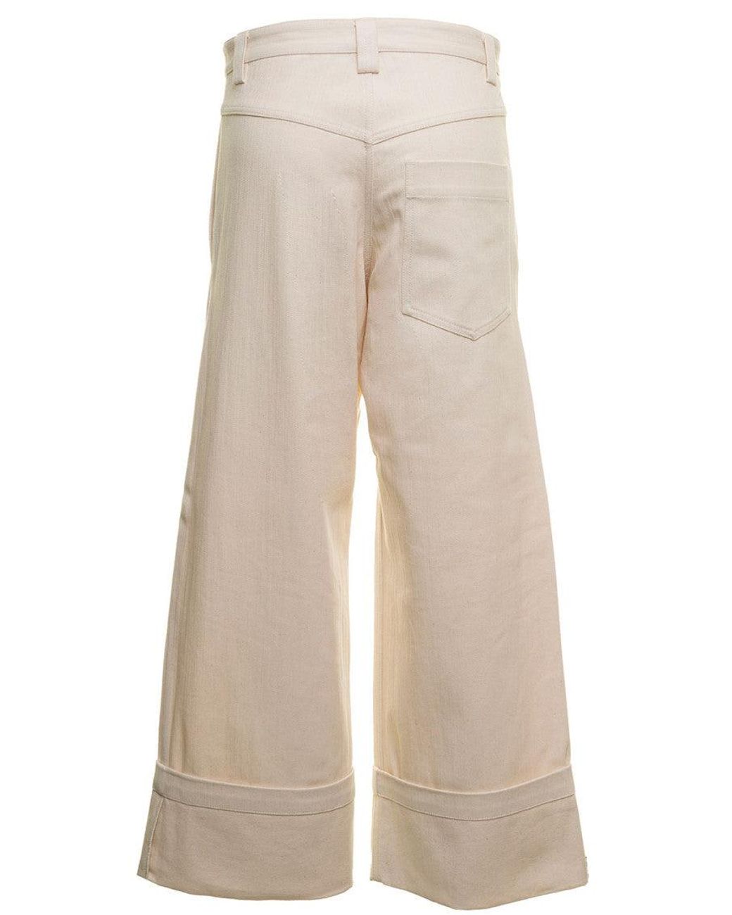 Moncler Natural Cotton Trousers