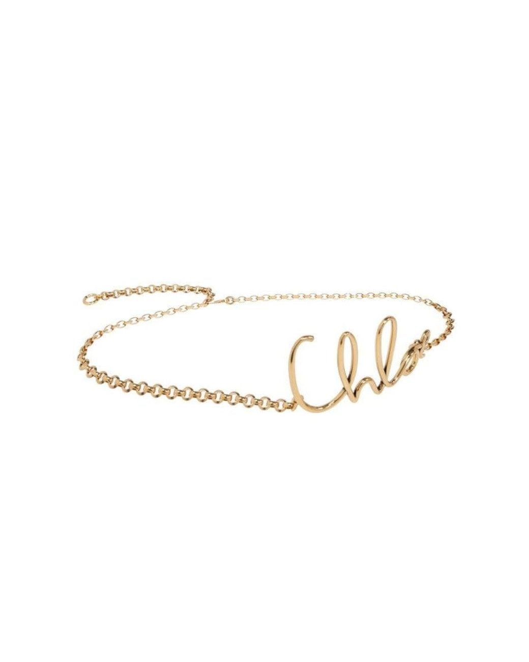 Chloé Metallic Golden Iconic Chain Belt