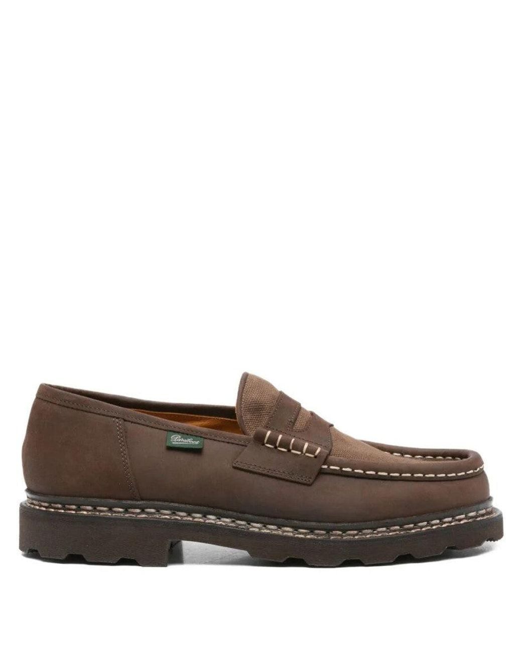 Paraboot Brown Slip On Loafers for men