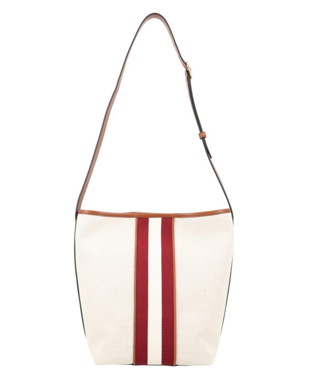 Bally White Sign Large Shoulder Bag