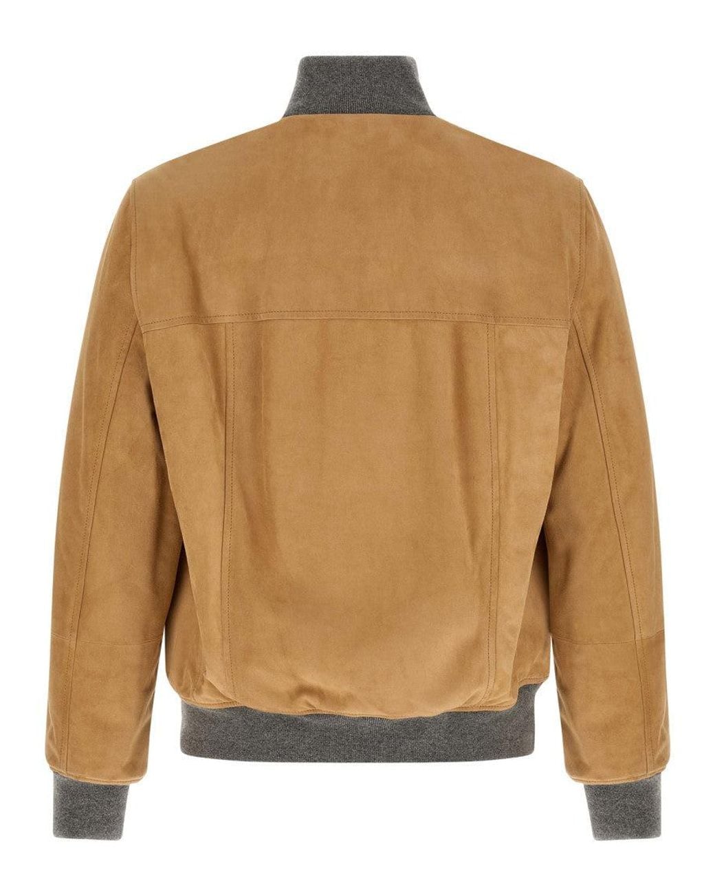 Brunello Cucinelli Brown Light Bomber Jacket for men