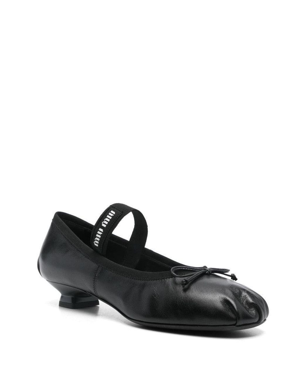 Miu Miu Black Leather Pumps