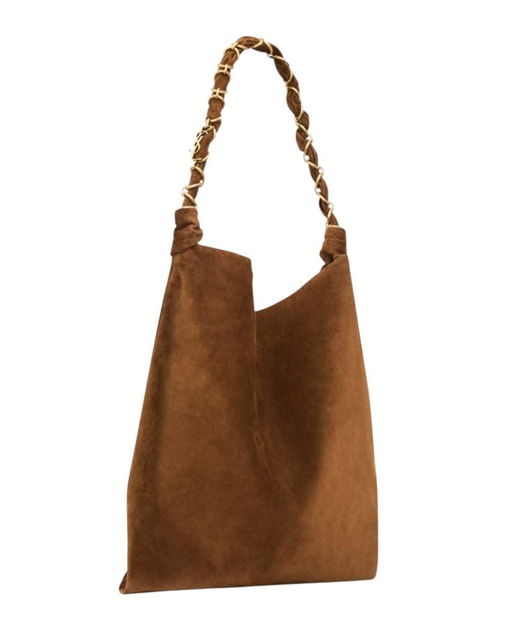 Saint Laurent Brown Amalia Large Hobo