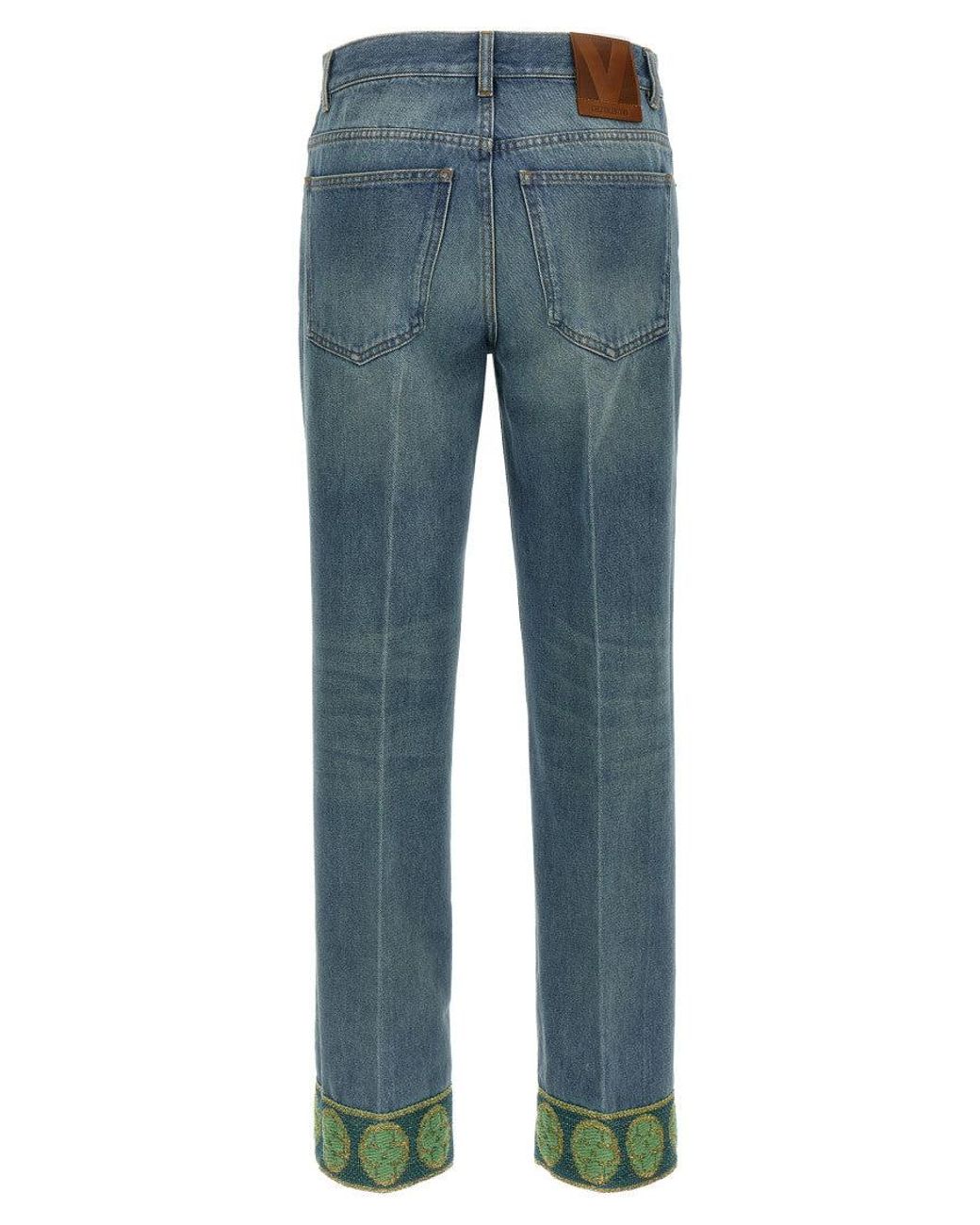 Valentino Blue Jacquard Jeans