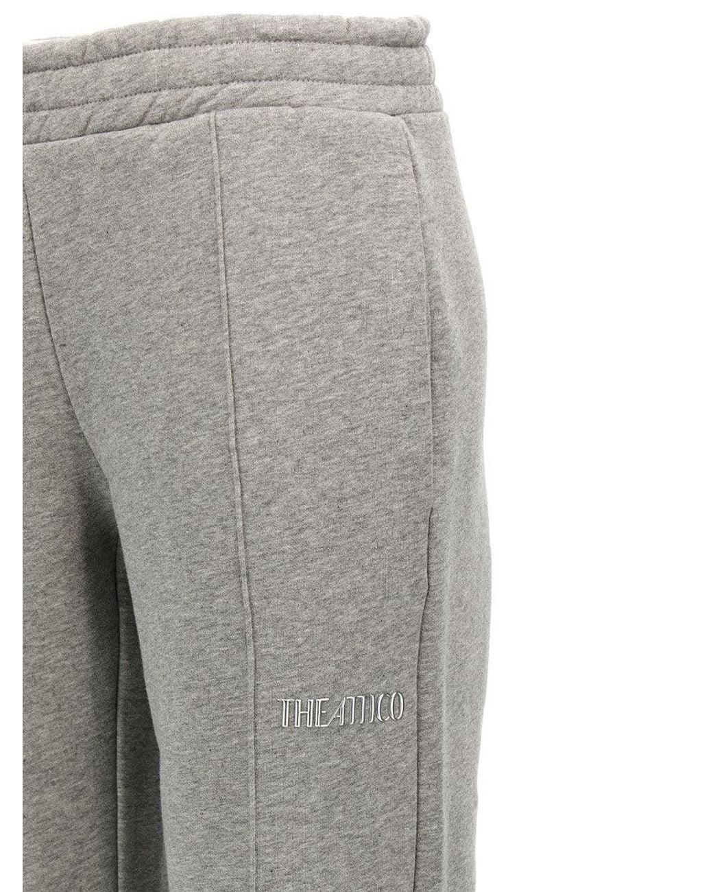 The Attico Gray Logo Joggers