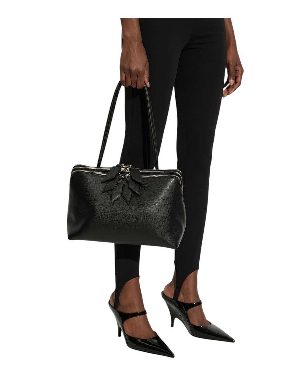 The Attico Black L'Altra Di Milano Large Shoulder Bag