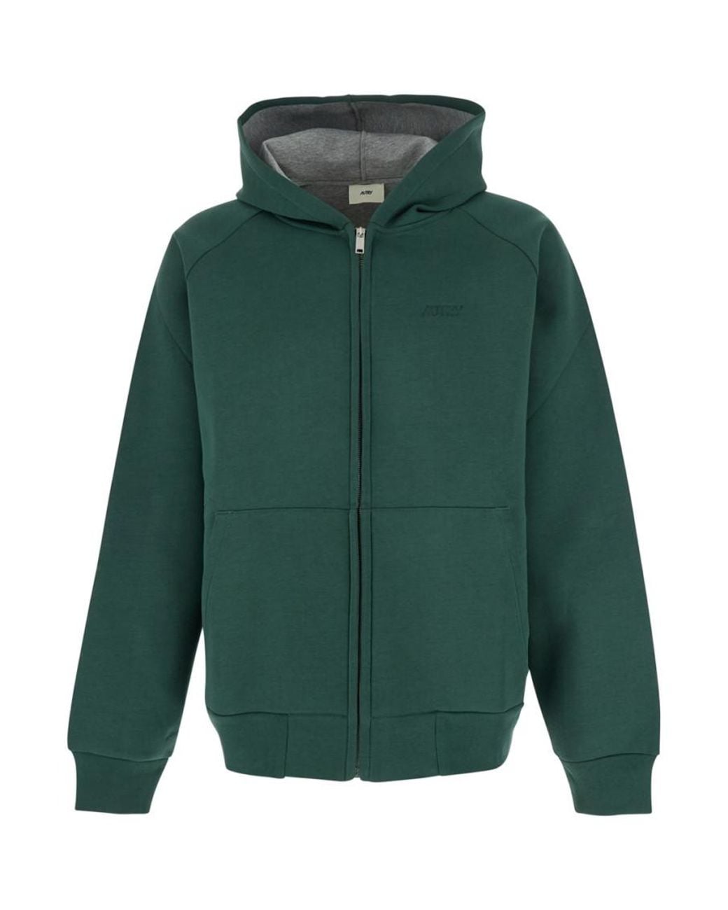 Autry Green Hoodie With Dropped Shoulders for men