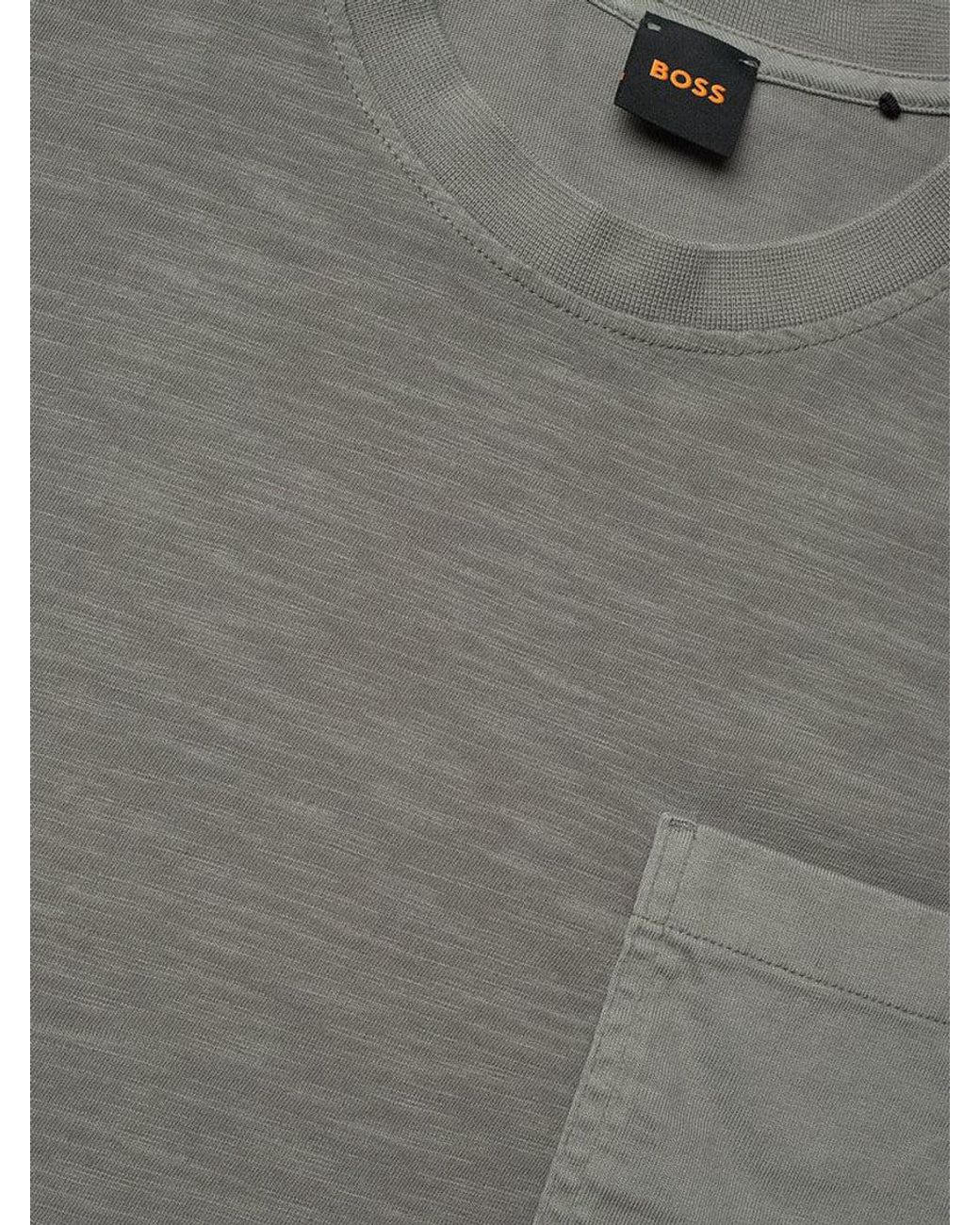 Boss Gray Dark Crew Neck T-Shirt for men