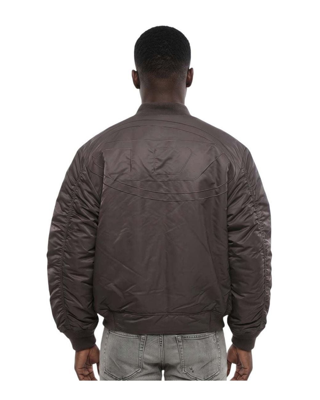 DIESEL Gray Reversible Bomber Jacket for men