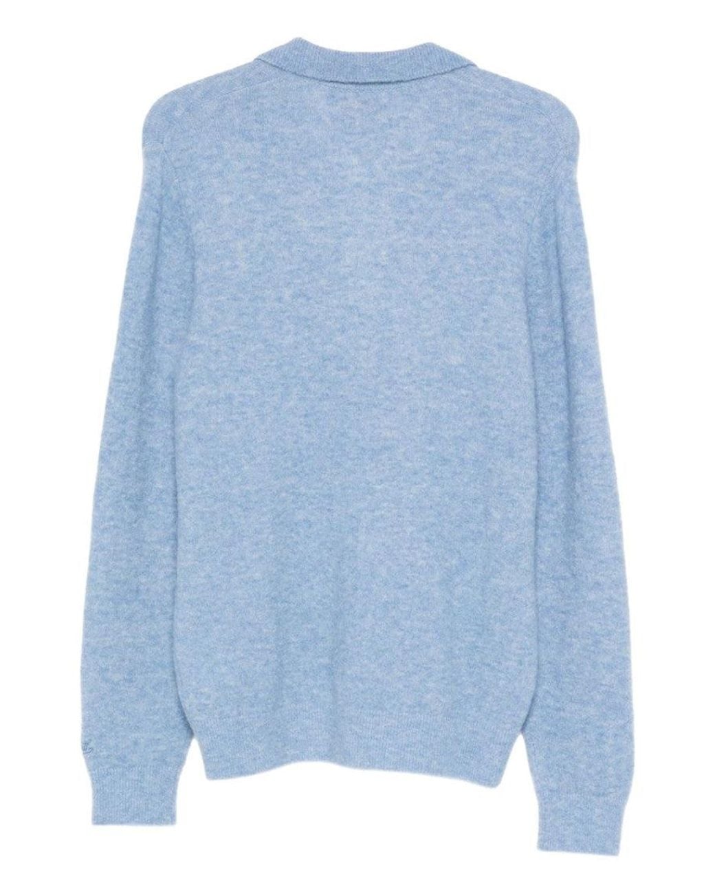 Mc2 Saint Barth Blue Light Solid Sweater for men