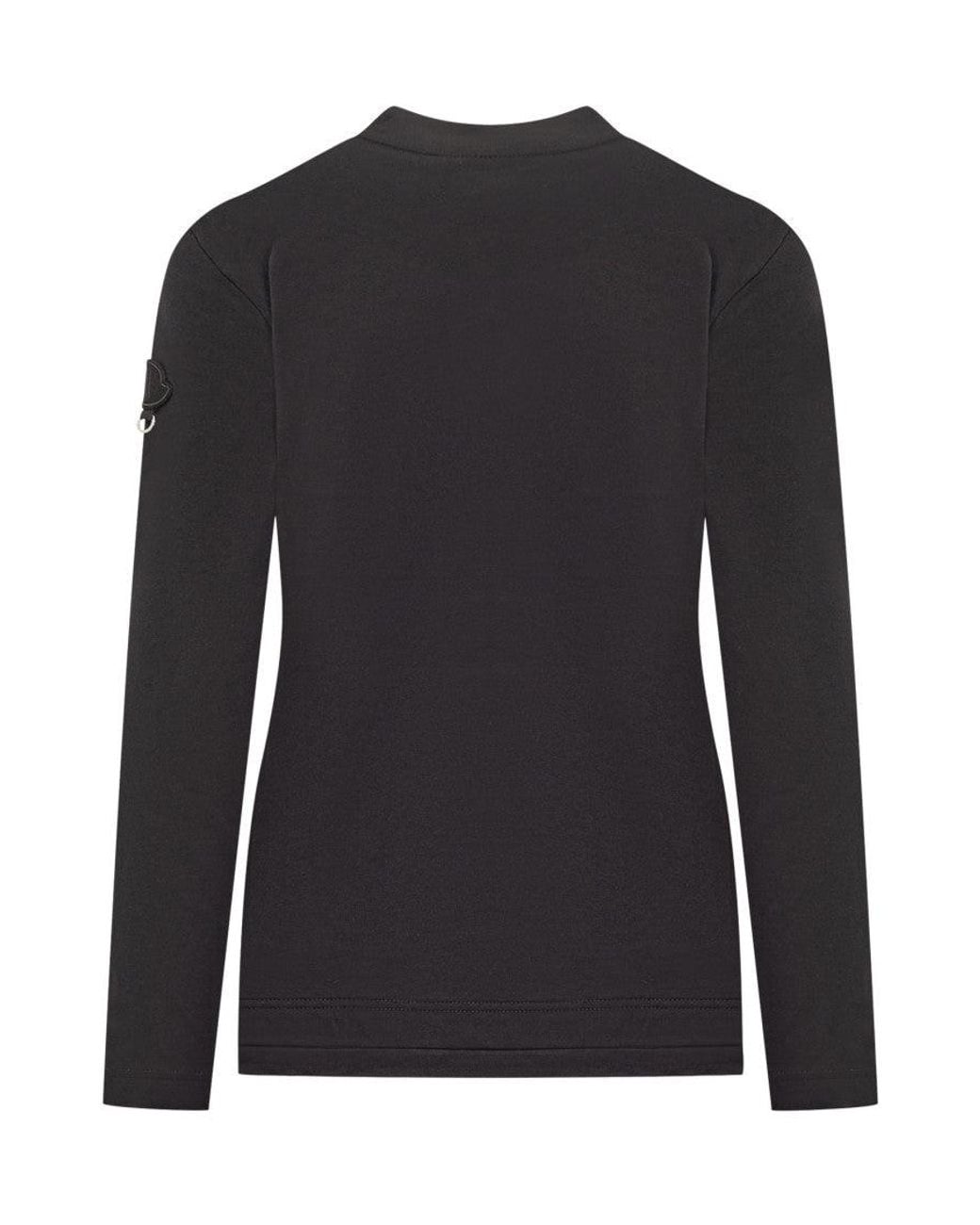 Moncler Black Solid Crew Neck T-Shirt