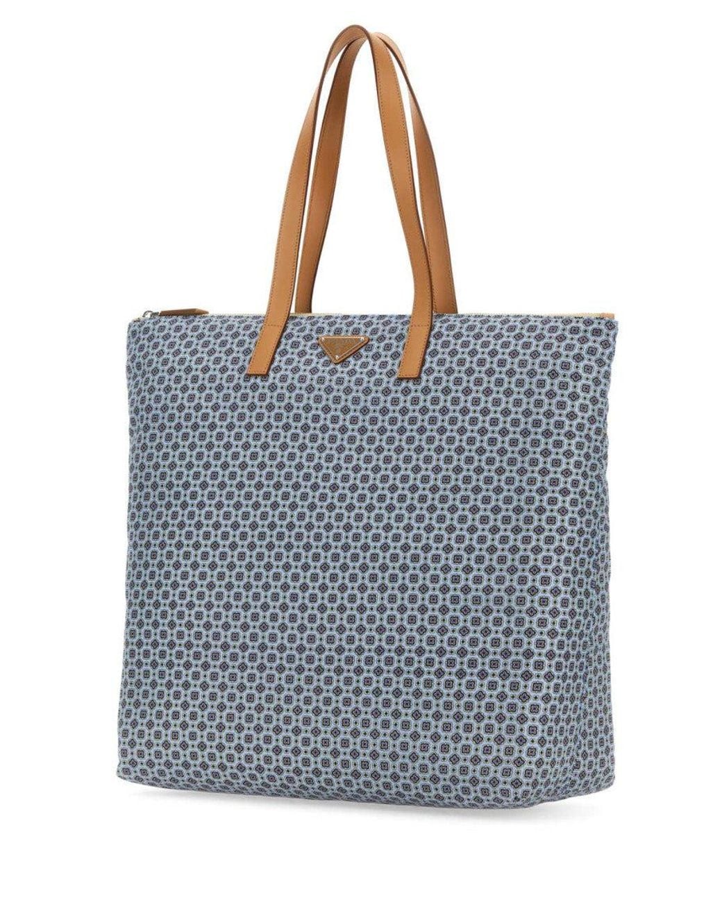 Prada Blue Re-Nylon Tote Bag for men