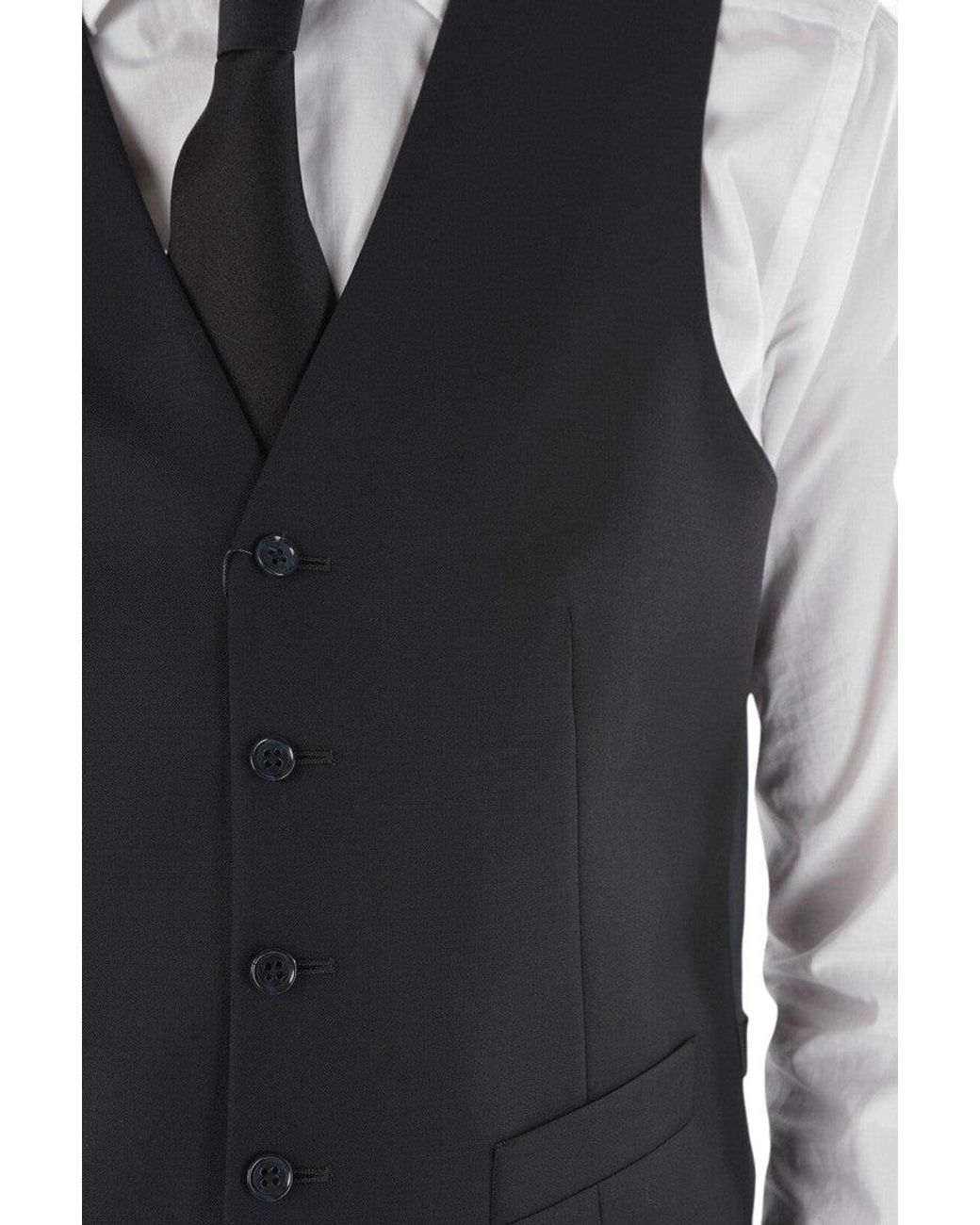 Corneliani Black V Neck Waistcoat for men