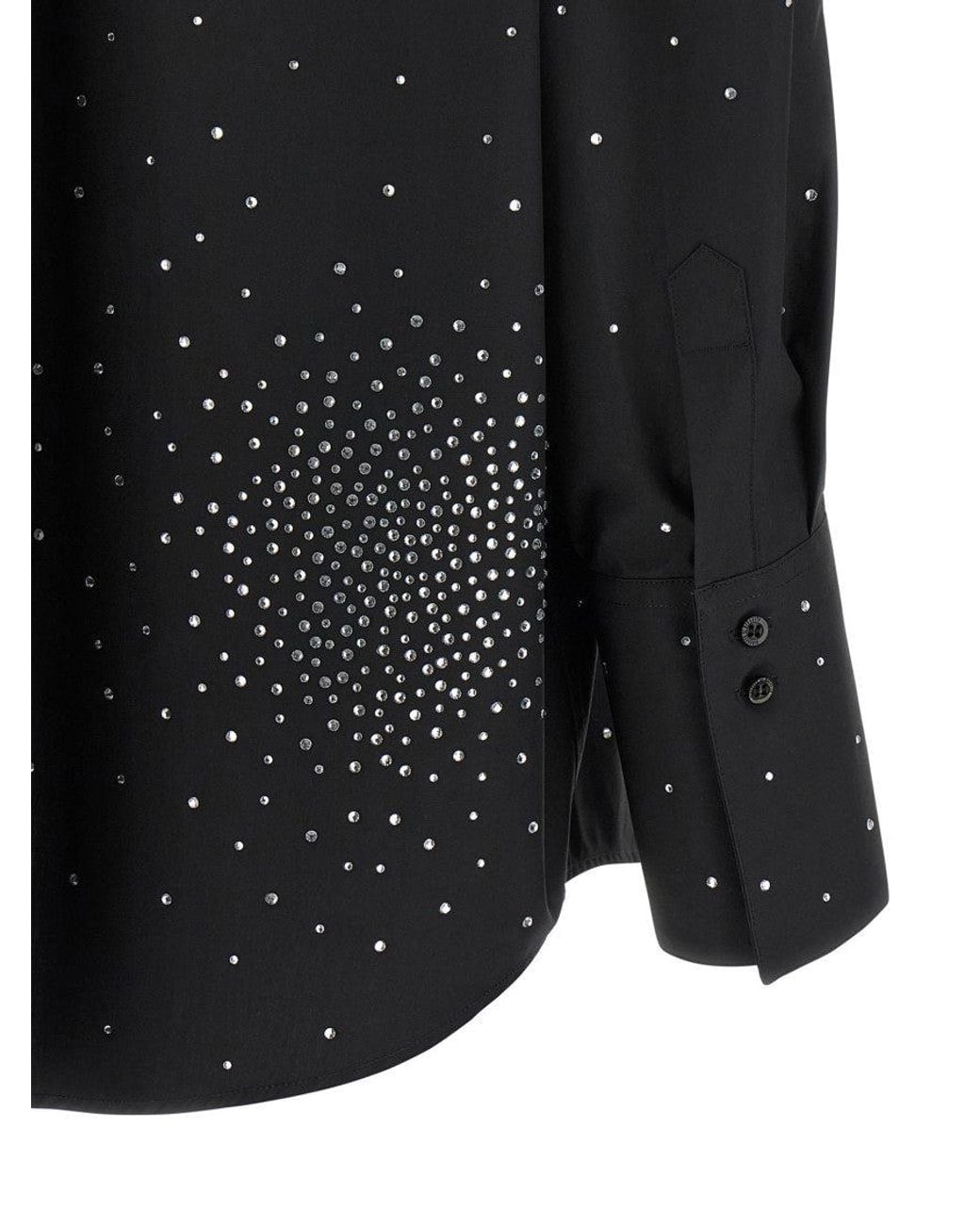 GIUSEPPE DI MORABITO Black Oversized Embellished Shirt