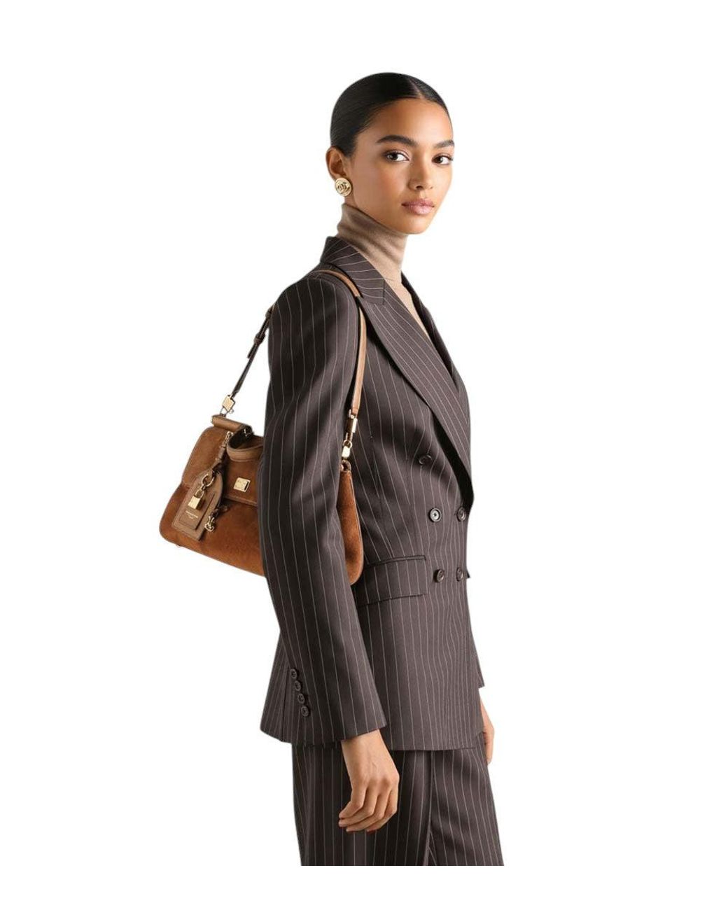 Dolce & Gabbana Brown My Sicily Medium Satchel