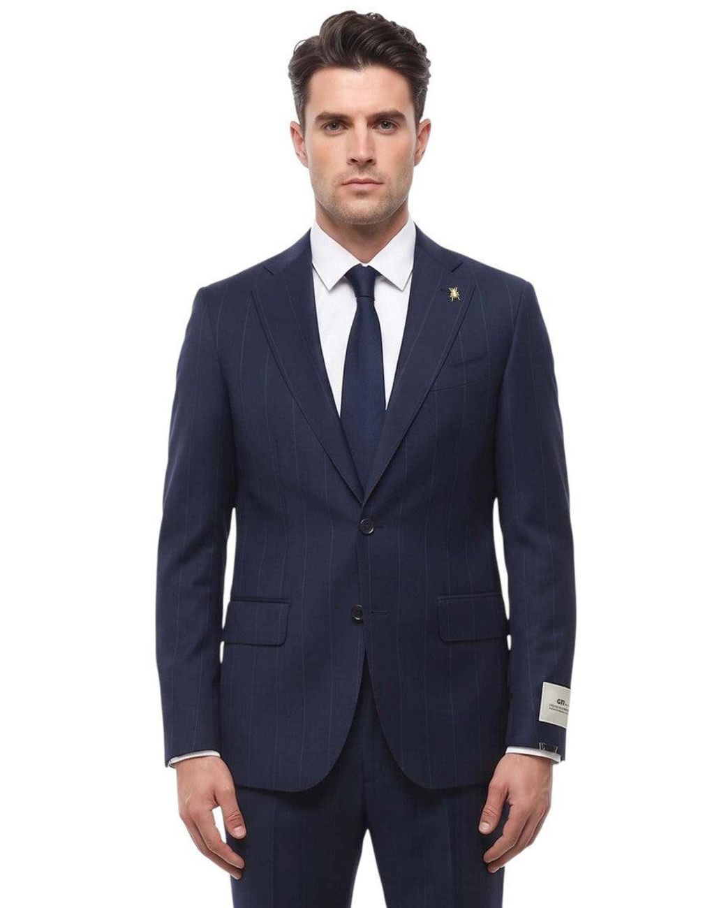 Corneliani Blue Notched Lapel Suit for men